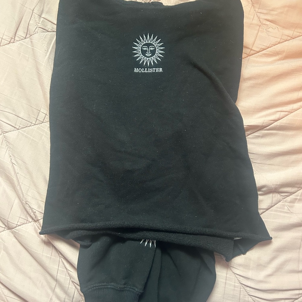 Hollister Black Hoodie with Sun Design